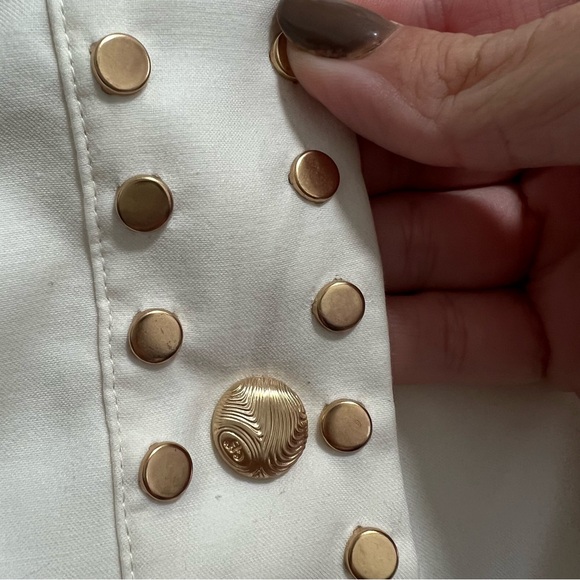 NEW NWT Cult Gaia Anika Studded Shirtdress Mini Dress Off White - Picture 12 of 12